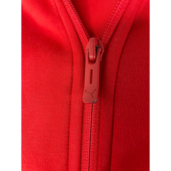 PUMA Tech Full Zip Hoodie - Red Size L - Picture 6 of 8